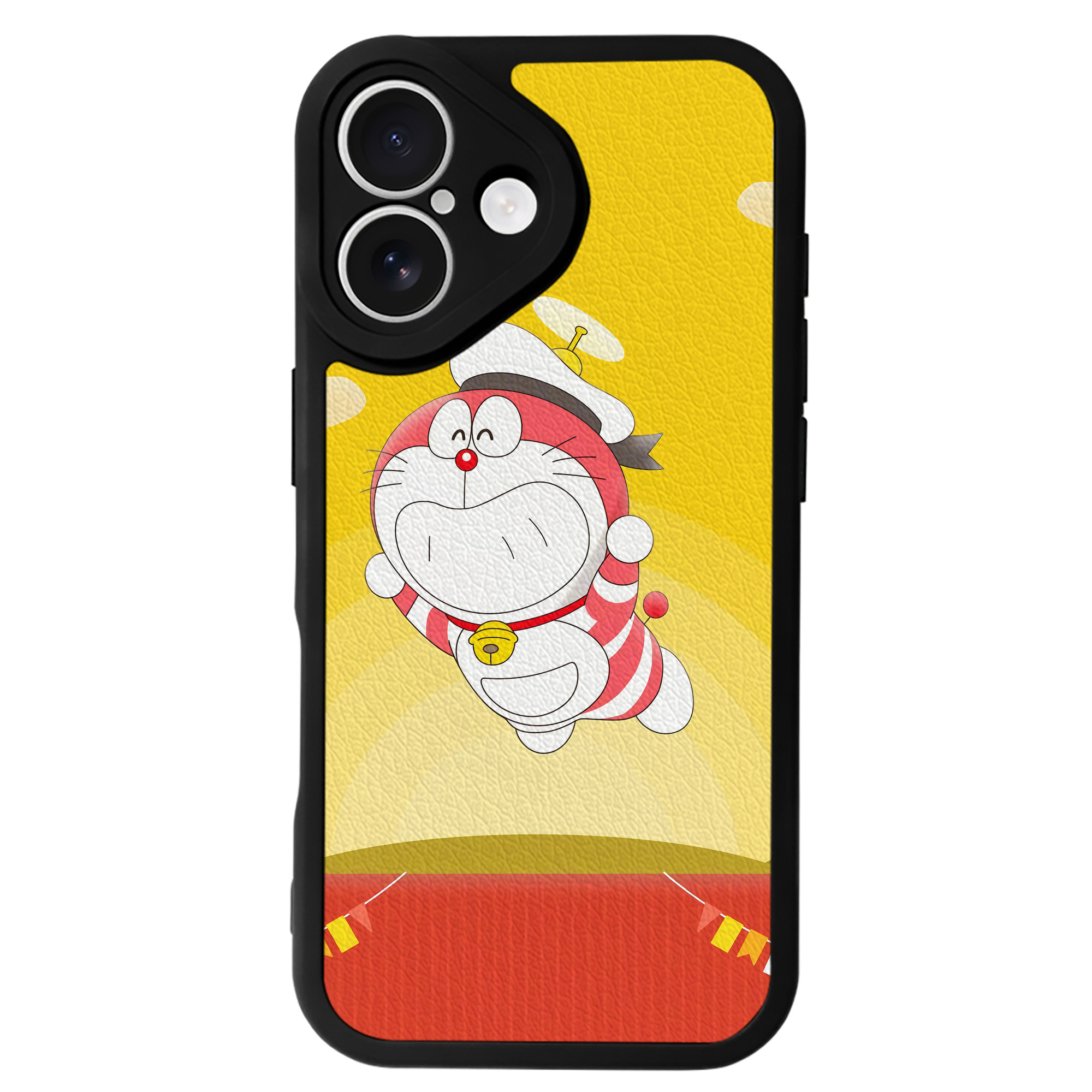 （画像用） ドラえもん Doraemon 【iPhone 16シリーズ対応】シリコンスマホケース（レザー調） 材質：シリコン